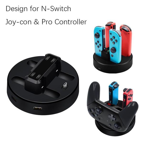 

party favor handle charger for switch joycon quad pro charging station