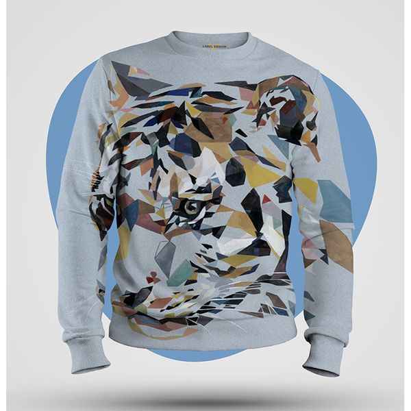 

colorful tiger design 3d printing hoodie visual impact party punk gothic round neck american sweatshirt hoodie, Black