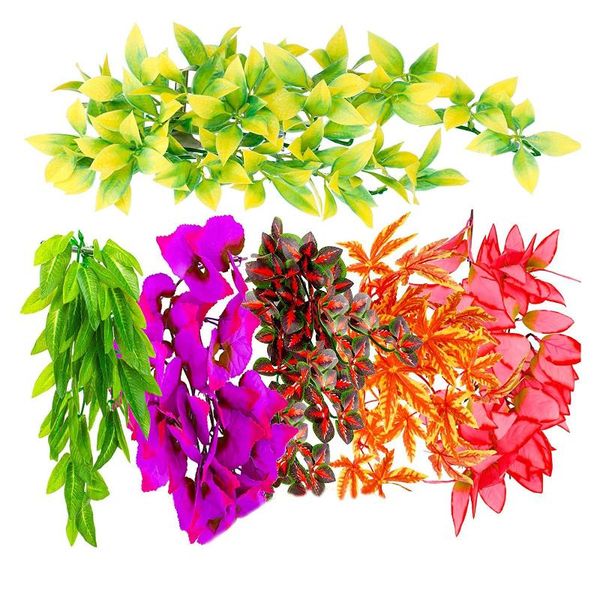 

decorations reptile terrarium decorative plants with suction cup artificial vine lizards decoration reptiles climb