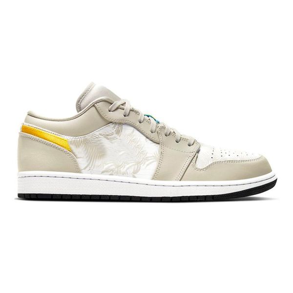 

men women basketball shoes jumpman 1 1s low palm tree sneakers original box