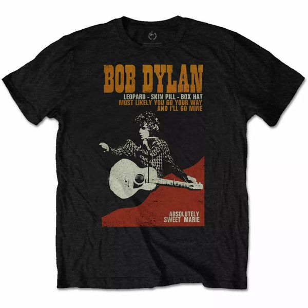 

bob dylan sweet marie official t-shirt men unisex, White;black