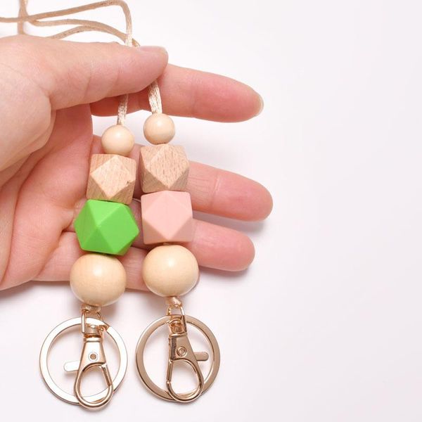 

pendant necklaces 2021 long necklace for women colorful wood beads sweater chain tassel phone accessories gift wholesale, Silver