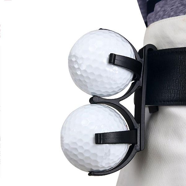 

golf ball holder rotatable plastic waist clip organizer golfer golfing sporting training tool accessory for 2 balls aids