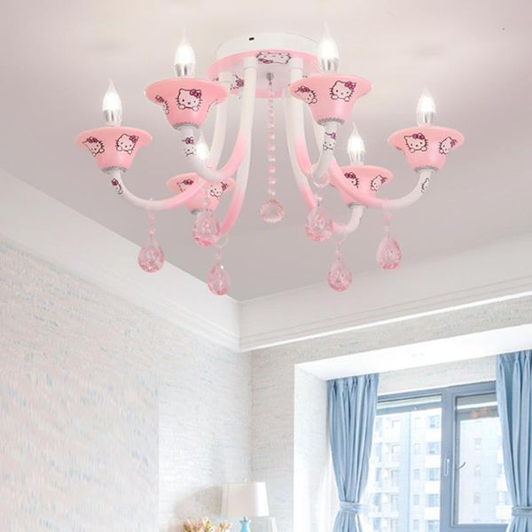 

ceiling lights modern led light children bedroom lamp cartoon kitty cat crystal fashion nursery school kindergarten lamps