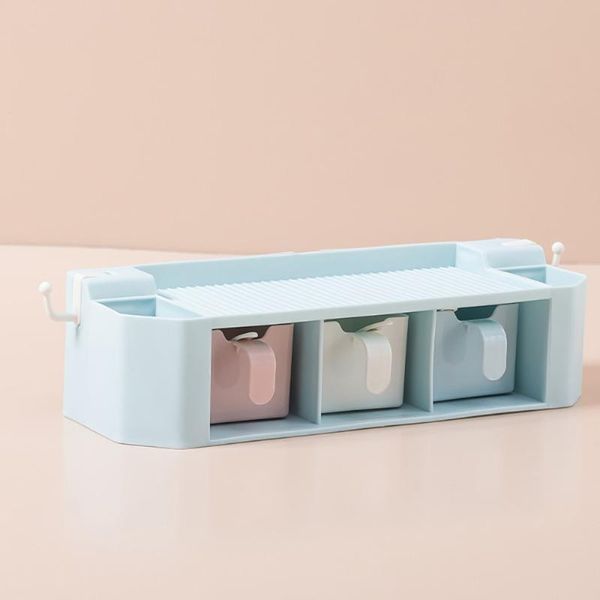

kitchen storage & organization wall mount spice rack seasoning box jars organizer condiment containers accessories for sugar salt