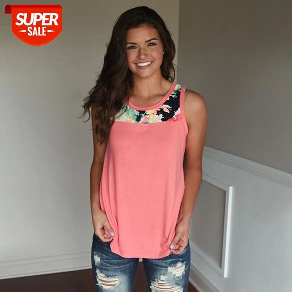 

s-3xl new summer 2019 casual women t-shirts sleeveless o-neck printed patchwork shirt hem loose package hip women clothes #di7i, White