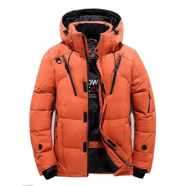 

men's down & parkas brand 90% white duck thick jacket winter parka men casual outwear windbreaker warm size m-3xl, Black
