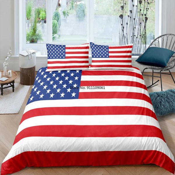 

bedding sets american flag 3d printed set king size geometric duvet cover ca/uk/es/de/br country quilt 180x200 winter warm