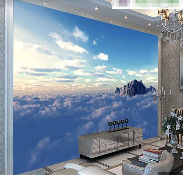 

wallpapers xuesu hd and cloud sea qifeng modern simple bedroom background wall customize 8d wallpaper 3d po