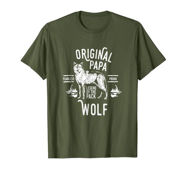 

Mens Original Papa Wolf, Leader of the Pack, Father' Day T-Shirt, Mainly pictures