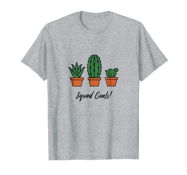 

premium cactus squad goals funny succulent plant gift shirt, White;black