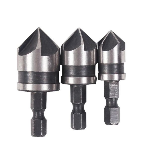 

professional drill bits 3pcs 1/4" hex 12mm 16mm 19mm countersink power bit bore set for wood metal