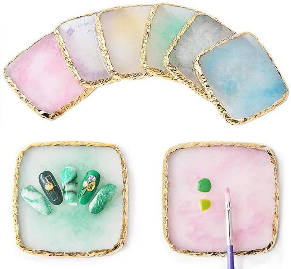 

kitchen storage & organization jewelry display stand square nail beauty palette resin agate piece nails art acrylic ring board for