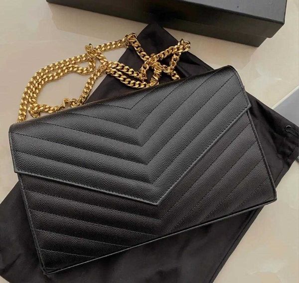

2021 envelope wallets glossy embossed vernis patent shiny leather chain bag removable card holder zipper pockets 3 in one multiple pouch