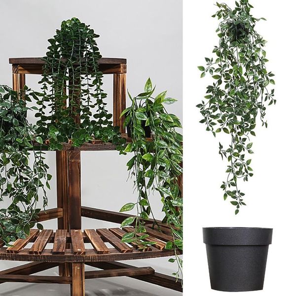 

decorative flowers & wreaths 1pcsimulation plant fake green plants potted wall hanging decoration simulation mandala pot