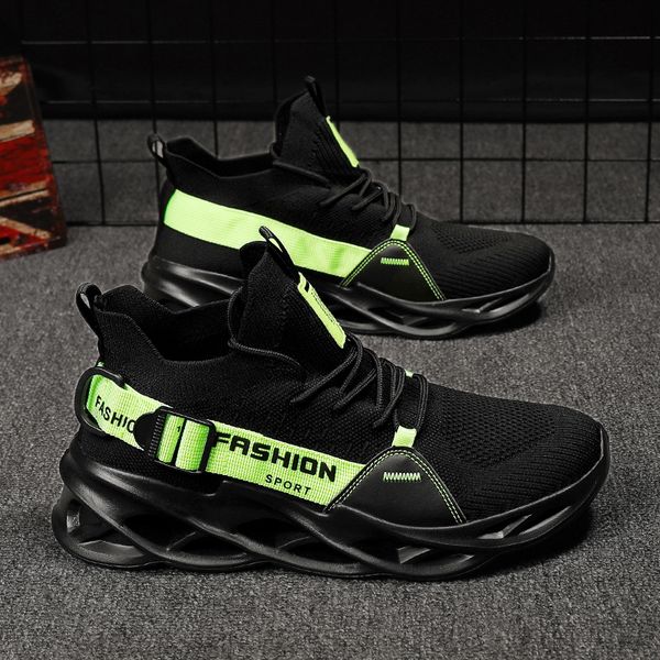 le più vendute scarpe da ginnastica da uomo stile coreano intrecciate volanti alla moda taglia leggera e traspirante scarpa sportiva casual da uomo per uomo codice W-G133