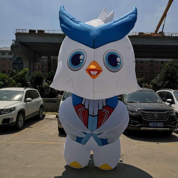 

giant customized size blue inflatable night owl lovely animal balloon for event decoration 3/4/6m high