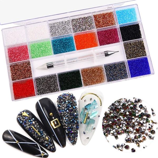 

nail art kits 21 grid diamond jewelry home salon accessories beautiful manicure tool lightweight and portable
