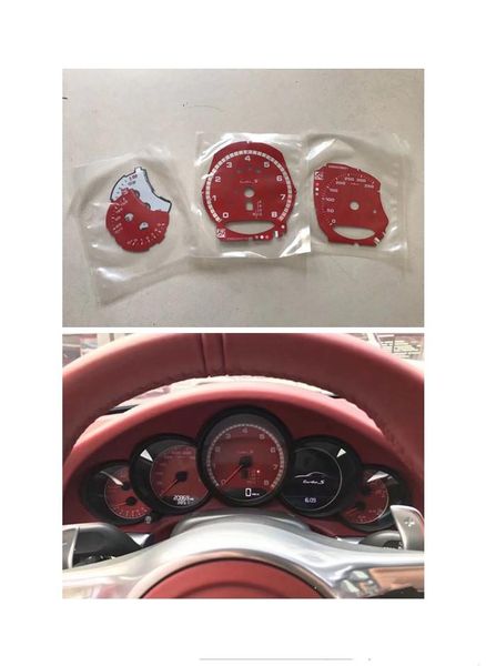 Strumenti diagnostici Cruscotto Contagiri FacePlate Per 911 991 Turbo S Gauge Cluster Facce Overlay Adesivo 350KM/H 8000RPM