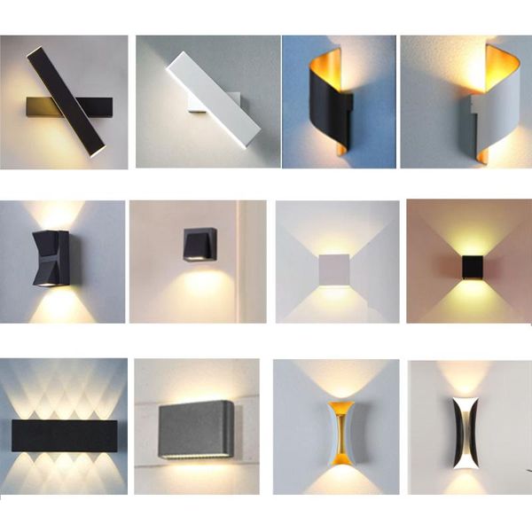 

wall lamps led lamp ip65 waterproof indoor & outdoor aluminum light surface mounted cube stairs garden porch