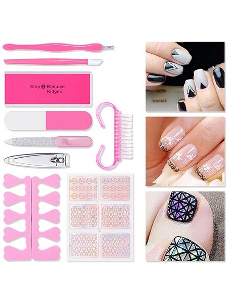 

pcs nail file buffer block sponge sanding for uv gel polish pedicure tool art manicure supplies kits