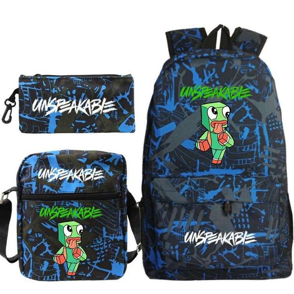 

backpack 3 pcs/set unspeakable backpacks students school mochila for boys girls back to gift bookbags bagpack men women lapbag