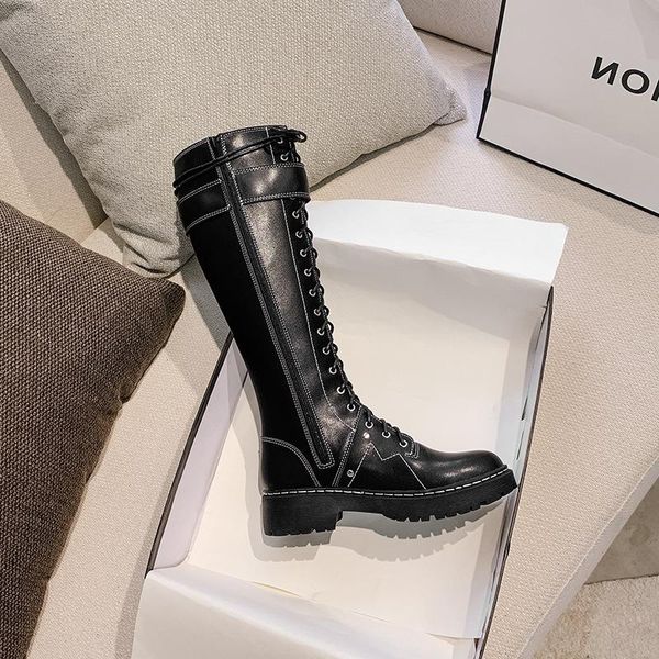 

boots high children's knee length autumn winter 2021 korean versatile long, Black