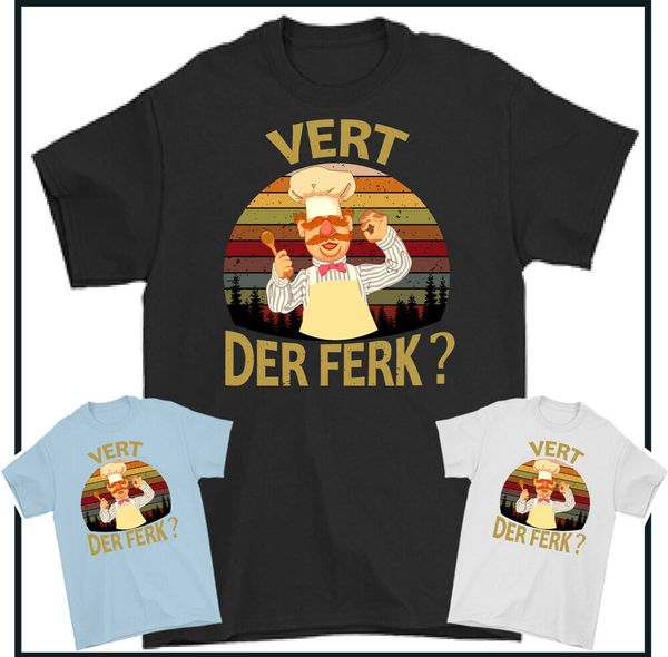 

vert of gordon t-shirt funny swedish chef cook bbq food cook baking, White;black