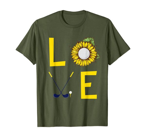 

love golf sport hippe sunflower tshirt for women men, White;black