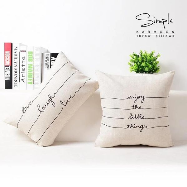 

cushion/decorative pillow modern simple european linen throw home decor sofa cushion case