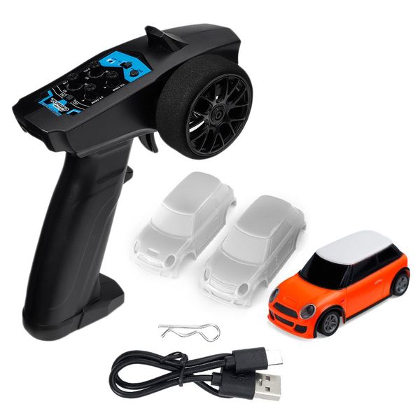 

turbo racing rtr 176 2.4g 2wd fully proportional control mini rc car led light vehicles model kids children toy model gift