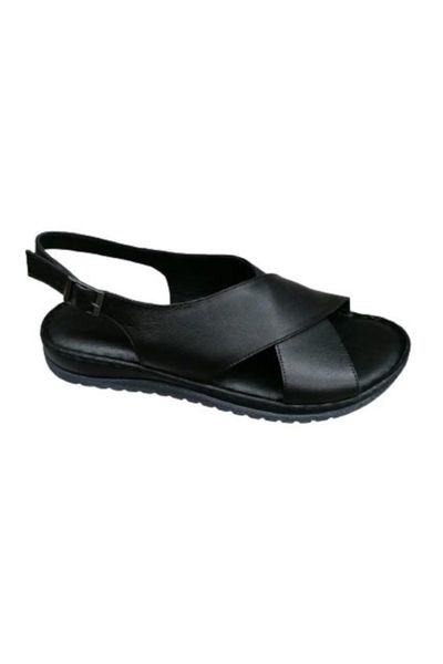 

sandals women's black genuine leather 4512