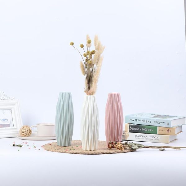 

flower vase decoration home plastic white imitation ceramic pot basket nordic vases for flowers