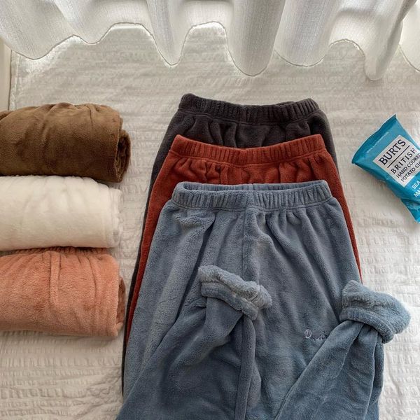 

women's sleepwear real s casual pants for women autumn and winter trendy ins small, Black;red