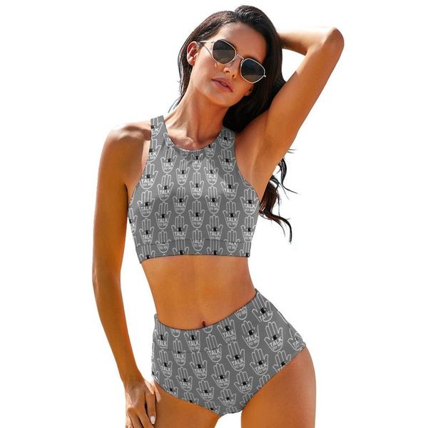 

hand of fatima bikini swimsuit belt cute swimwear festival big chest two piece bathing suit one-piece suits