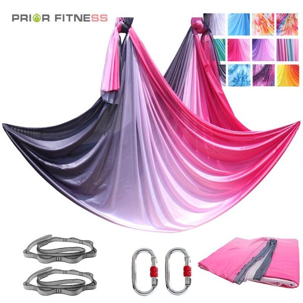 

7m yoga hammock set aerial silk inversion air swing full anti gravity 13 colors indoor resistance bands