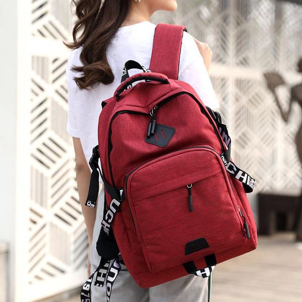 

backpack women/men's couple fashion large capacity oxford lapbag female usb charging tourism rucksack girls school bagpack