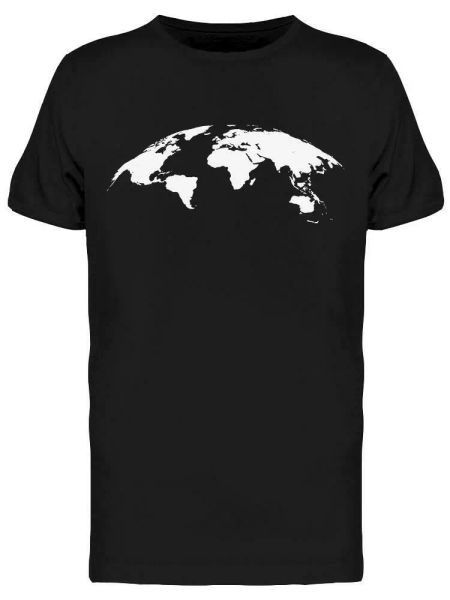 

global world map tee men's -image by shutterstock, White;black