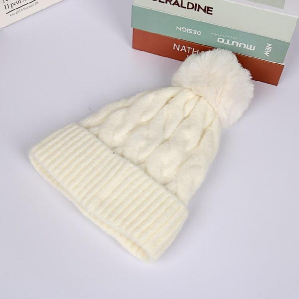 

beanie/skull caps women's autumn and winter korean version of japanese woolen cap ear protection knitted hat solid color twist, Blue;gray