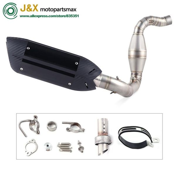 

motorcycle exhaust system full muffler escape slip on for g310r g310gs g 310r 310gs middle contact pipe with db-killer