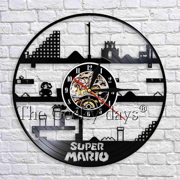 

wall clocks video classic retro game clock vintage record 3d watches time creative handmade gift idea for lover