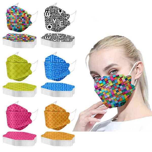 

korean kf94 printed mask fish shaped 3d three-dimensional disposable mask
