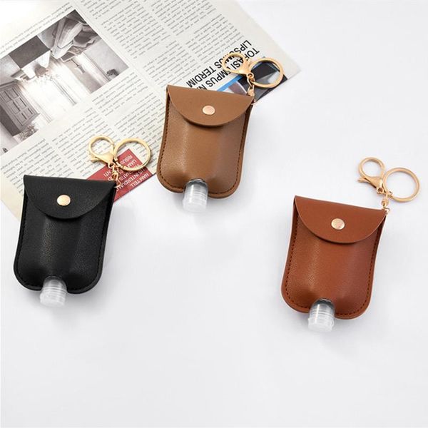 

keychain hand sanitizer holder travel bottle refillable containers 30ml flip cap reusable bottles with carrier bags storage & jars