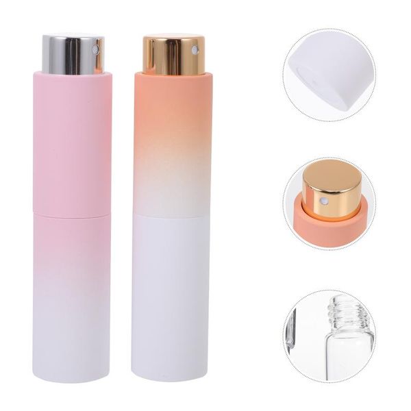 

storage bottles & jars 2pcs gradient spray portable perfume travel (assorted color)
