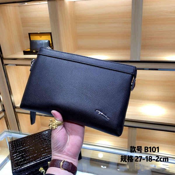 

handbag 2021 fashion spirit guy large capacity first layer natural falling grain cowhide men's, Black;red