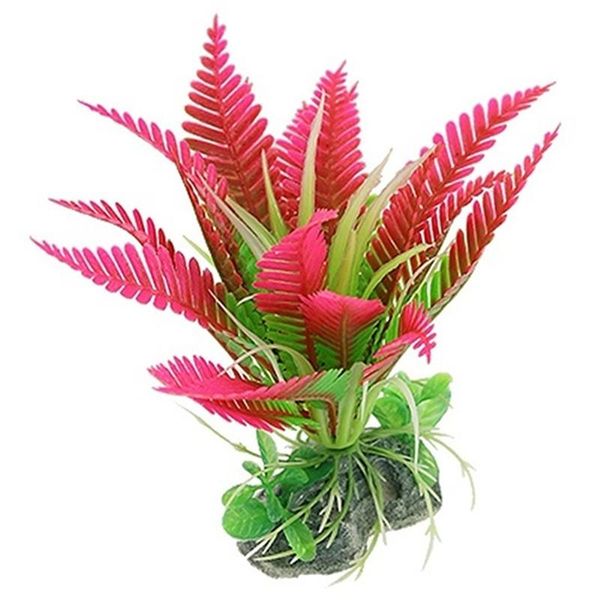

fish tank artificial flower plastic aquarium ceramic base fake water grass decorations