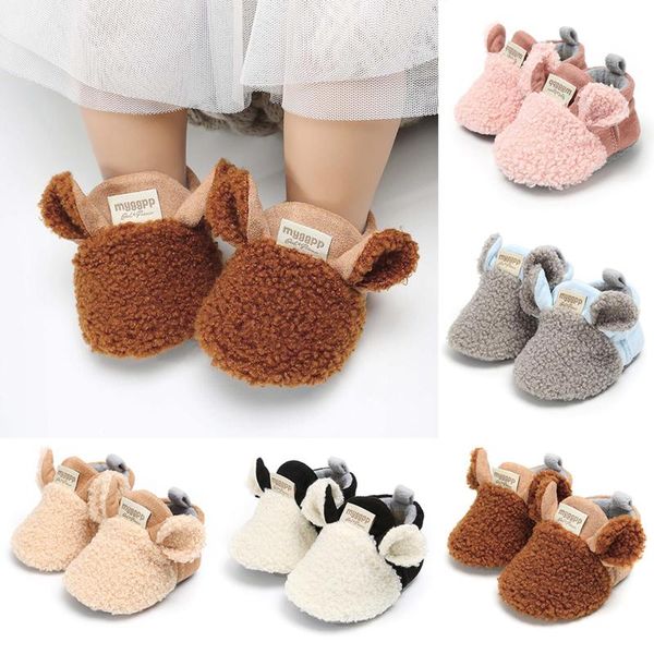 

born baby child crawling shoes boy girl lamb slippers prewalker trainers first walkers