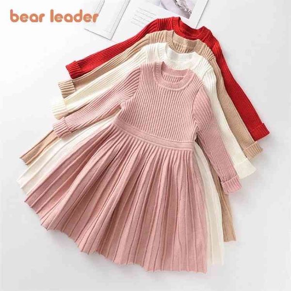 

bear leader long sleeve sweater dress girls princess baby clothes sweet tutu party dresses christmas little, Red;yellow