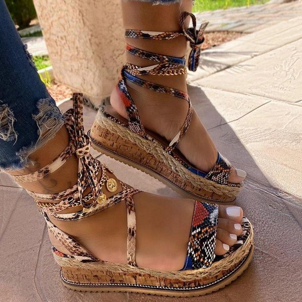 

women platform sandals 2021 fashion snakeskin buckle strap mid heel shoes wedding party dress female 35-43, Black