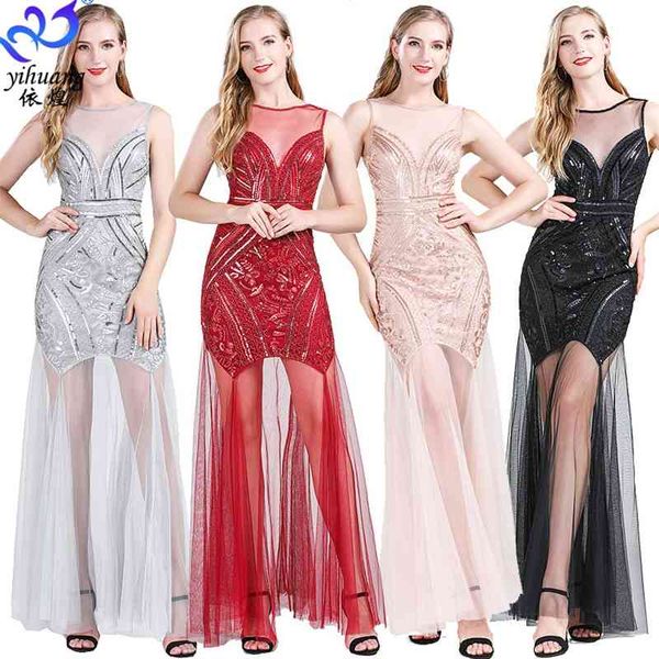 

1920 sequin evening long toast new large prom party host dress, White;black